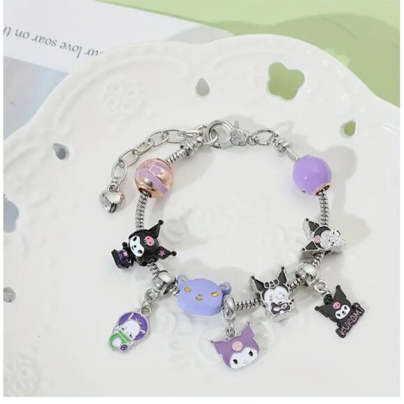 Jewelry - Sanrio Kuromi, Charm Bracelet. Beautiful and well made for Hello kitty Lovers